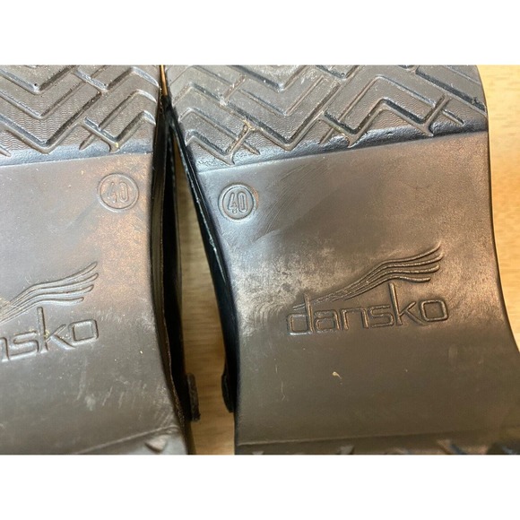 Dansko Women’s Size 40/US 9.5-10 Black Leather ‘Marcelle’ Mary Jane Comfort Clog - Picture 12 of 15